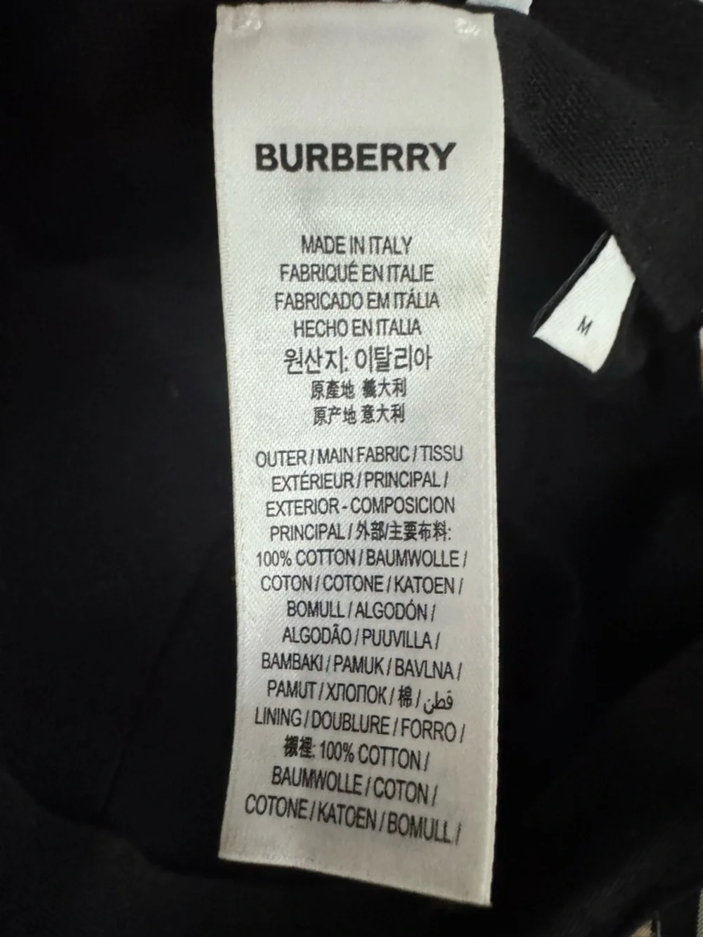 BURBERRY TB Monogram Vintage Check Baseball Cap Hat Size M - Picture 7 of 10